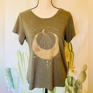 Lucky Brand Olive Green Graphic Tee